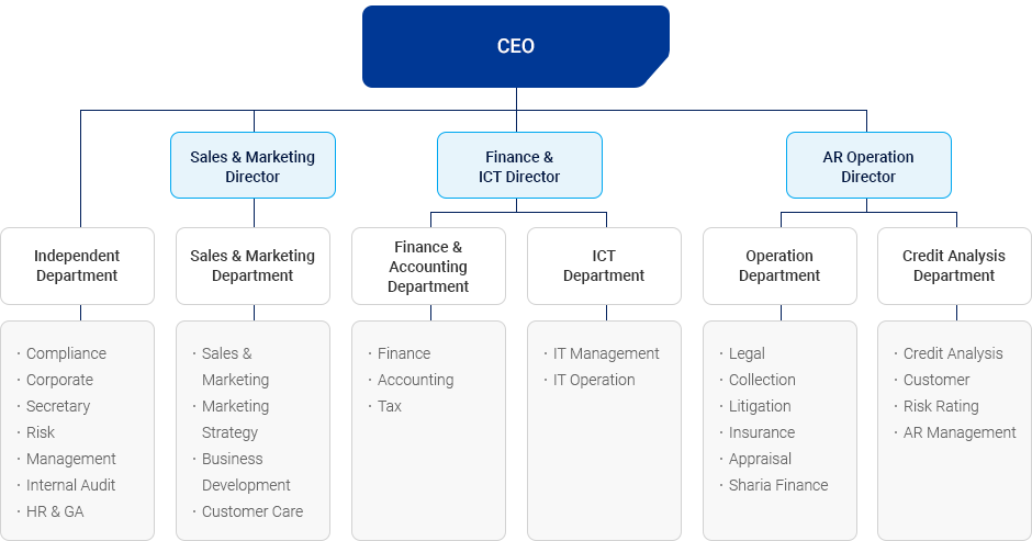 Tifa Finance(Indonesia) Organization Chart Image(See Below)